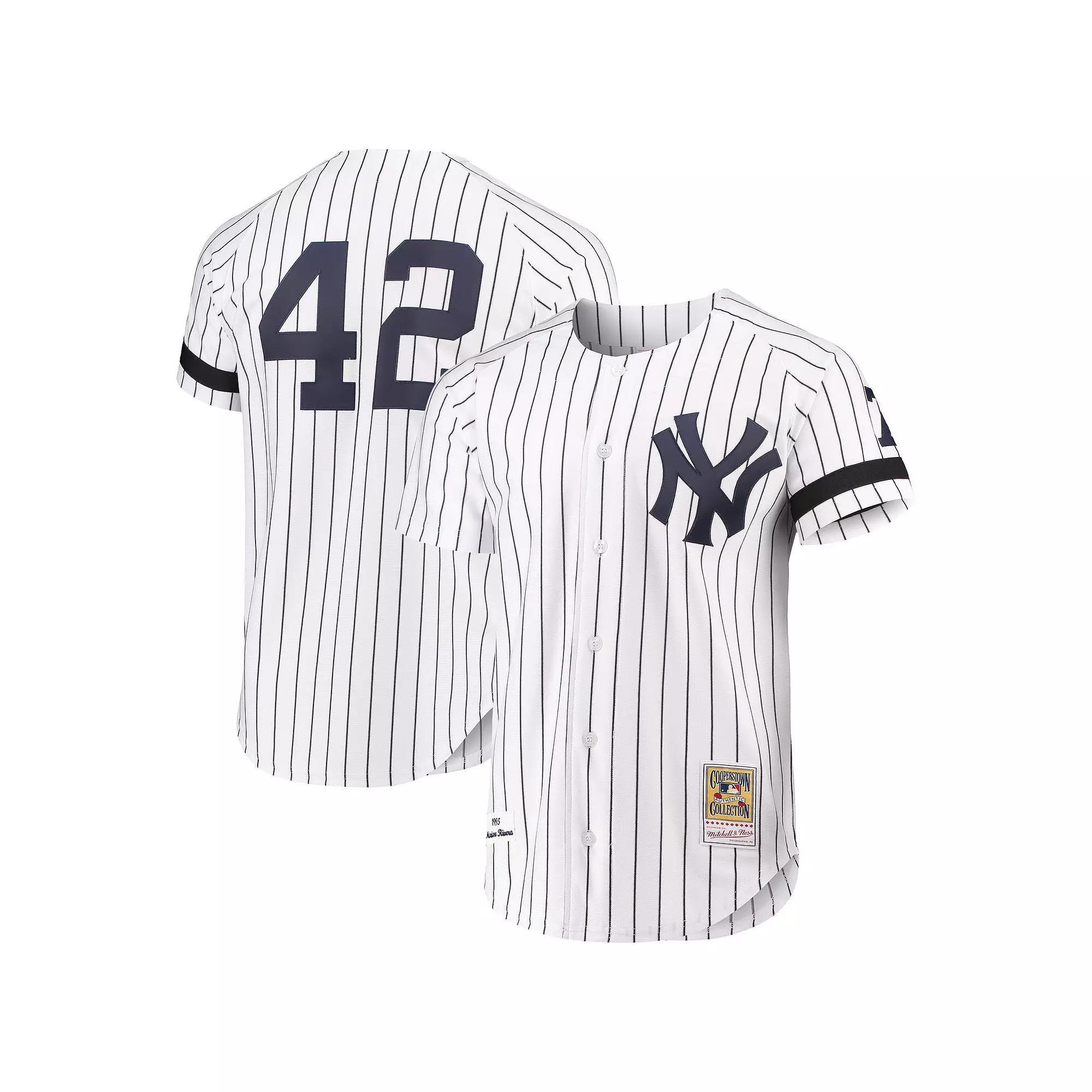 Men's Mariano Rivera Mitchell & Ness White New York Yankees Authentic Jersey, Size: 60 Product Image
