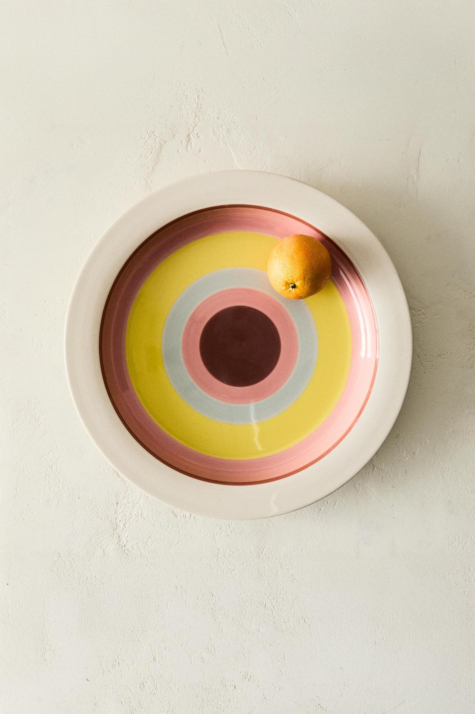 CERAMIC SERVING DISH CIRCLES X COLLAGERIE Product Image