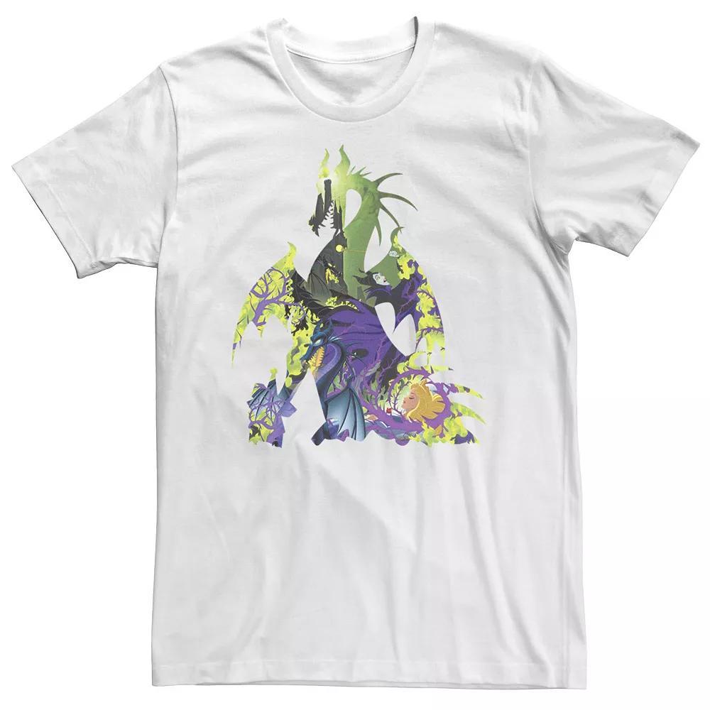 Big & Tall Disney Sleeping Beauty Maleficent Dragon Silhouette Tee, Men's, Size: 3XL, White Product Image