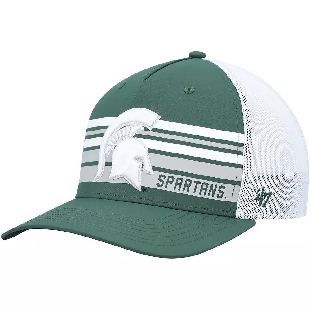 Men's '47 Green Michigan State Spartans Brrr Altitude Trucker Snapback Hat Product Image