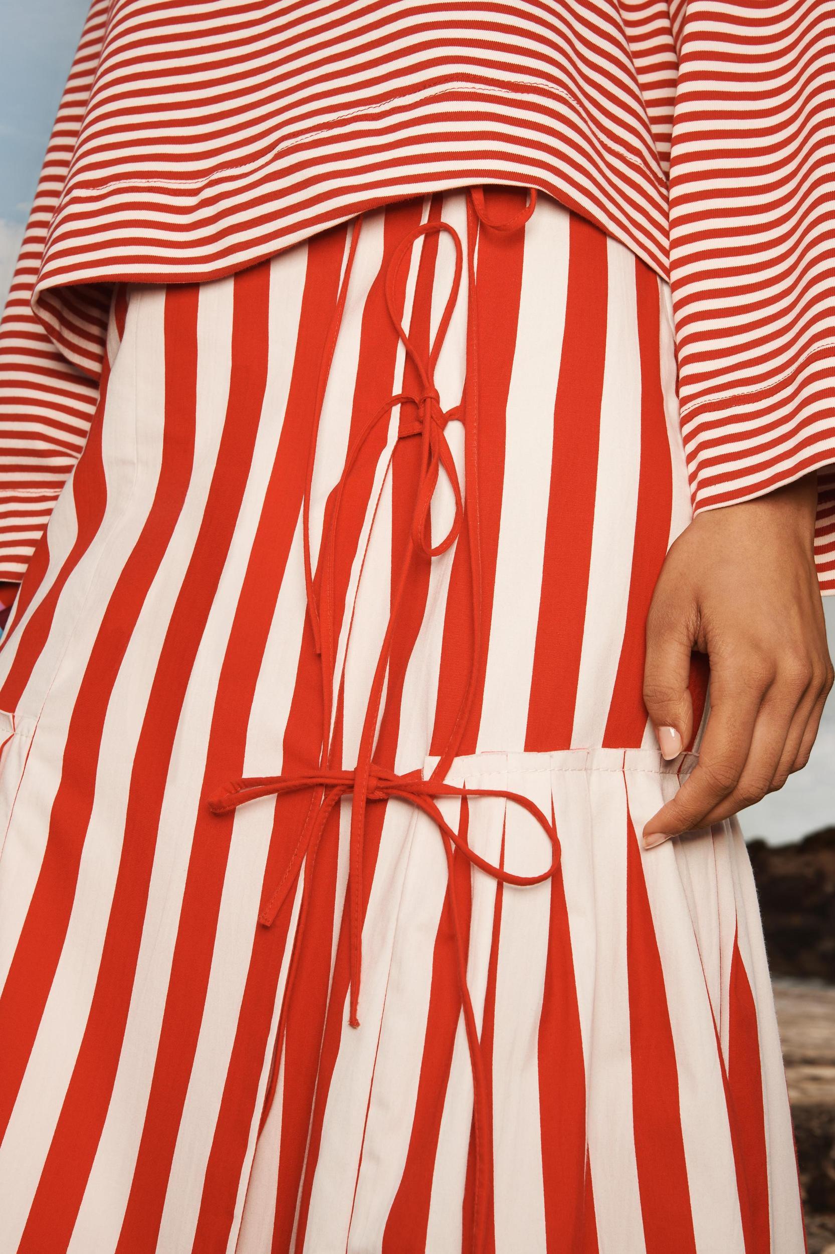 LIMITED EDITION STRIPED MIDI SKIRT Product Image