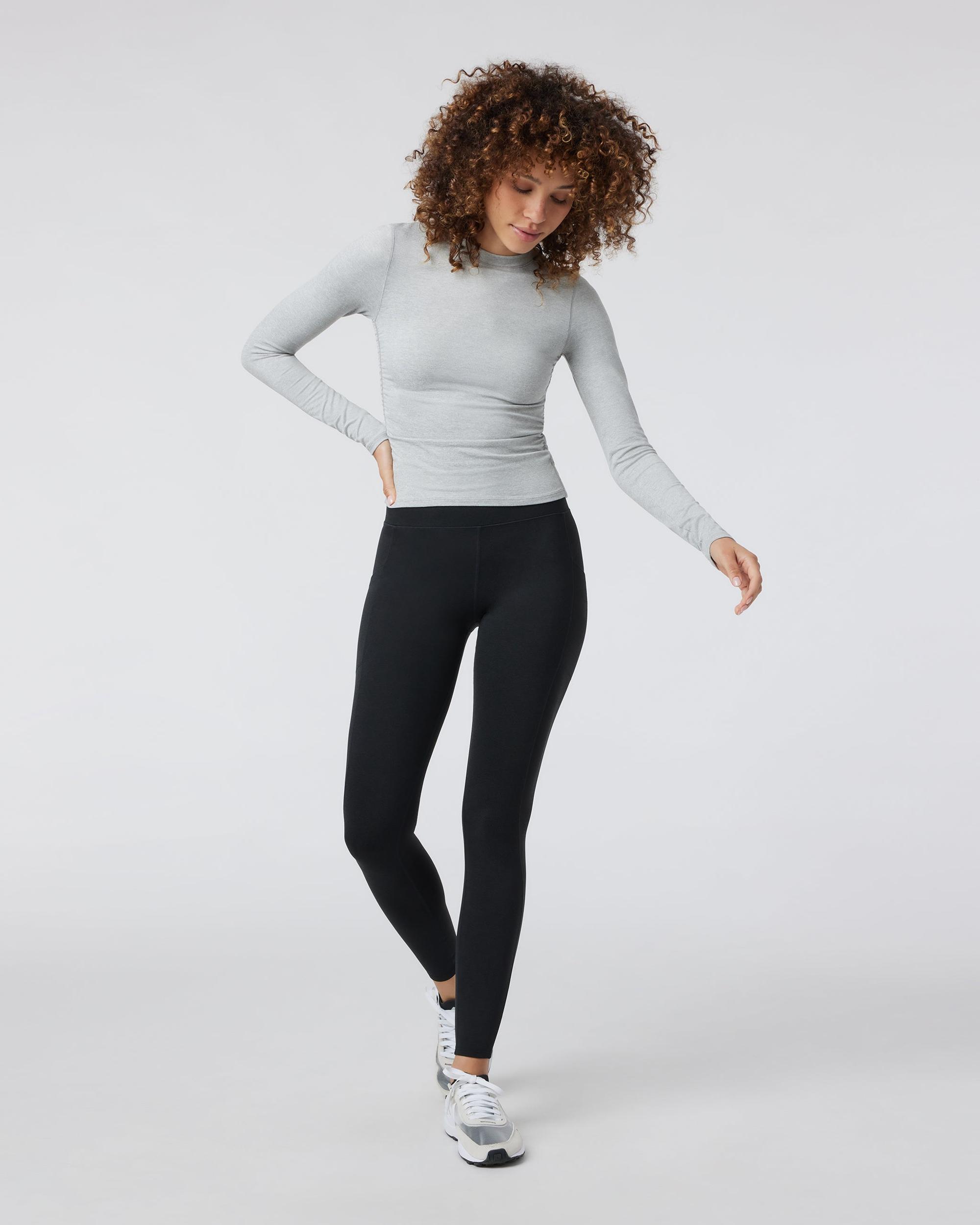Long Sleeve Halo Ruched Tee Product Image