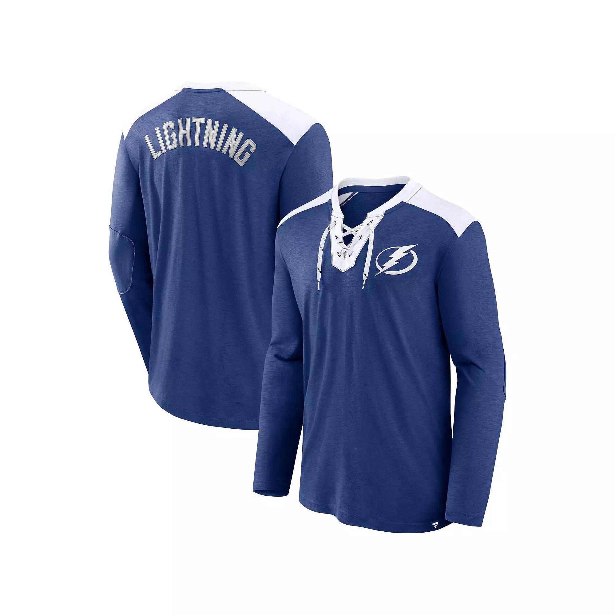 Mens Fanatics Blue Tampa Bay Lightning Iconic Exclusive Long Sleeve T-Shirt Product Image