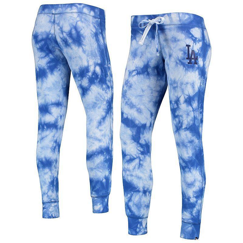 Women's New Era Royal Los Angeles Dodgers Tie-Dye Jogger Pants, Size: Small, Blue Product Image
