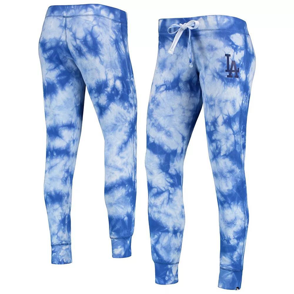 Women's New Era Royal Los Angeles Dodgers Tie-Dye Jogger Pants, Size: Small, Blue Product Image