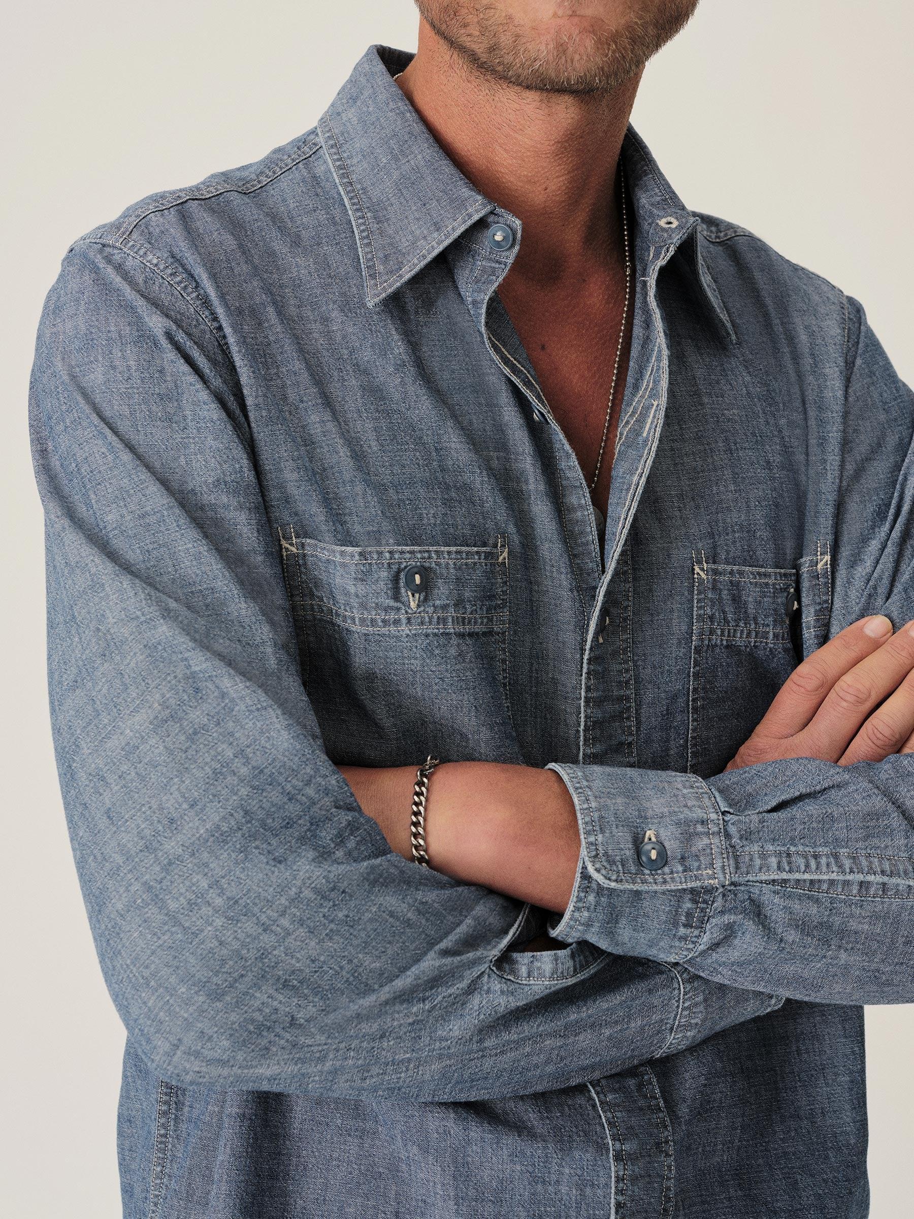 M045 Japanese Chambray Station Shirt Product Image