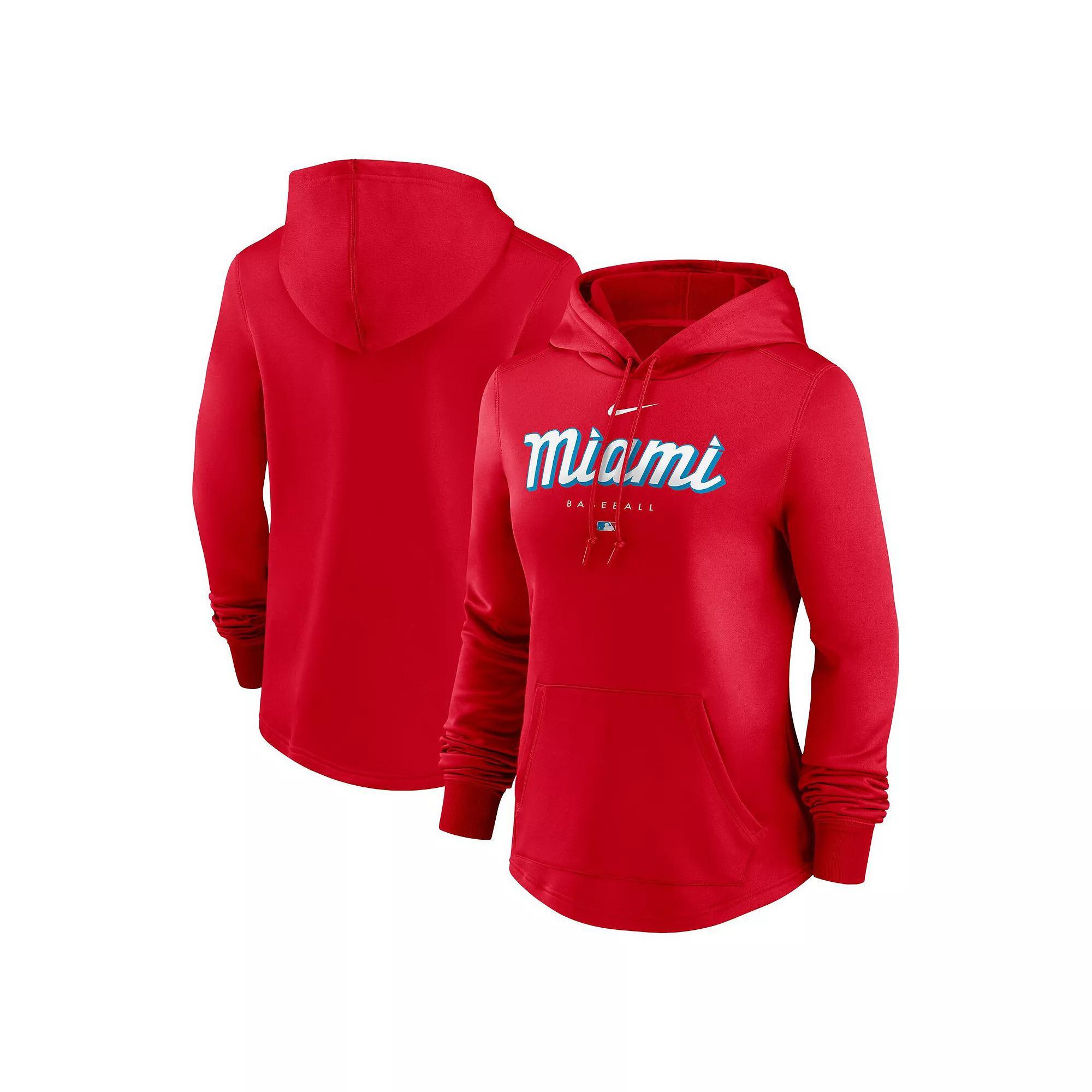 Womens Nike Miami Marlins City Connect Pregame Performance Pullover Hoodie Product Image
