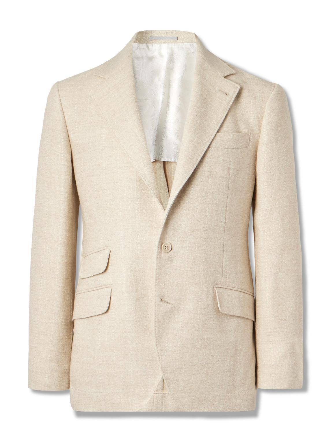 BRUNELLO CUCINELLI Men's Cashmere Donegal Two-button Sport Coat In Neutrals Product Image