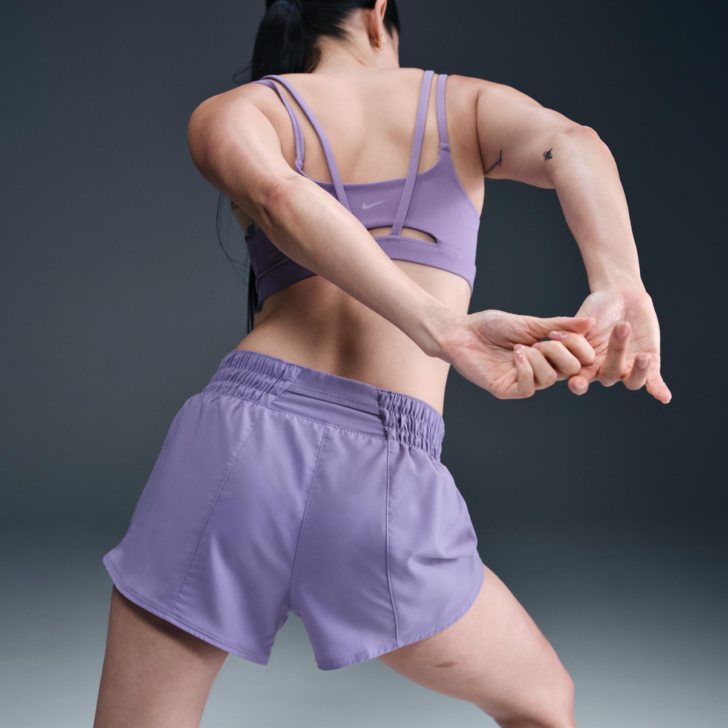 Nike Women's One Dri-FIT Mid-Rise 3" Brief-Lined Shorts Product Image