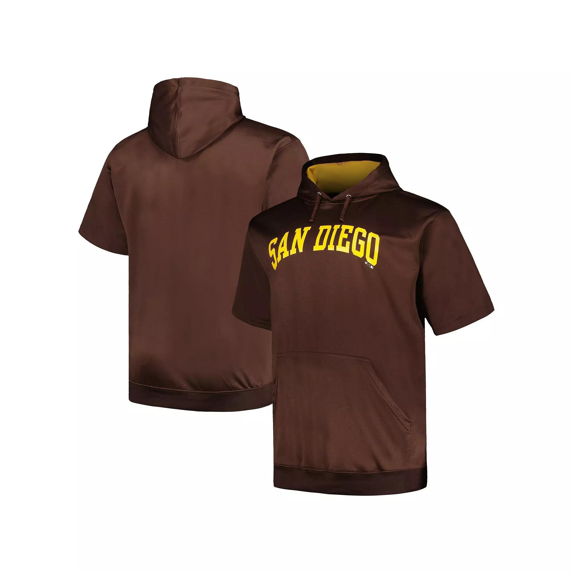 Men's Profile Brown San Diego Padres Big & Tall Contrast Short Sleeve Pullover Hoodie, Size: 4XB Product Image