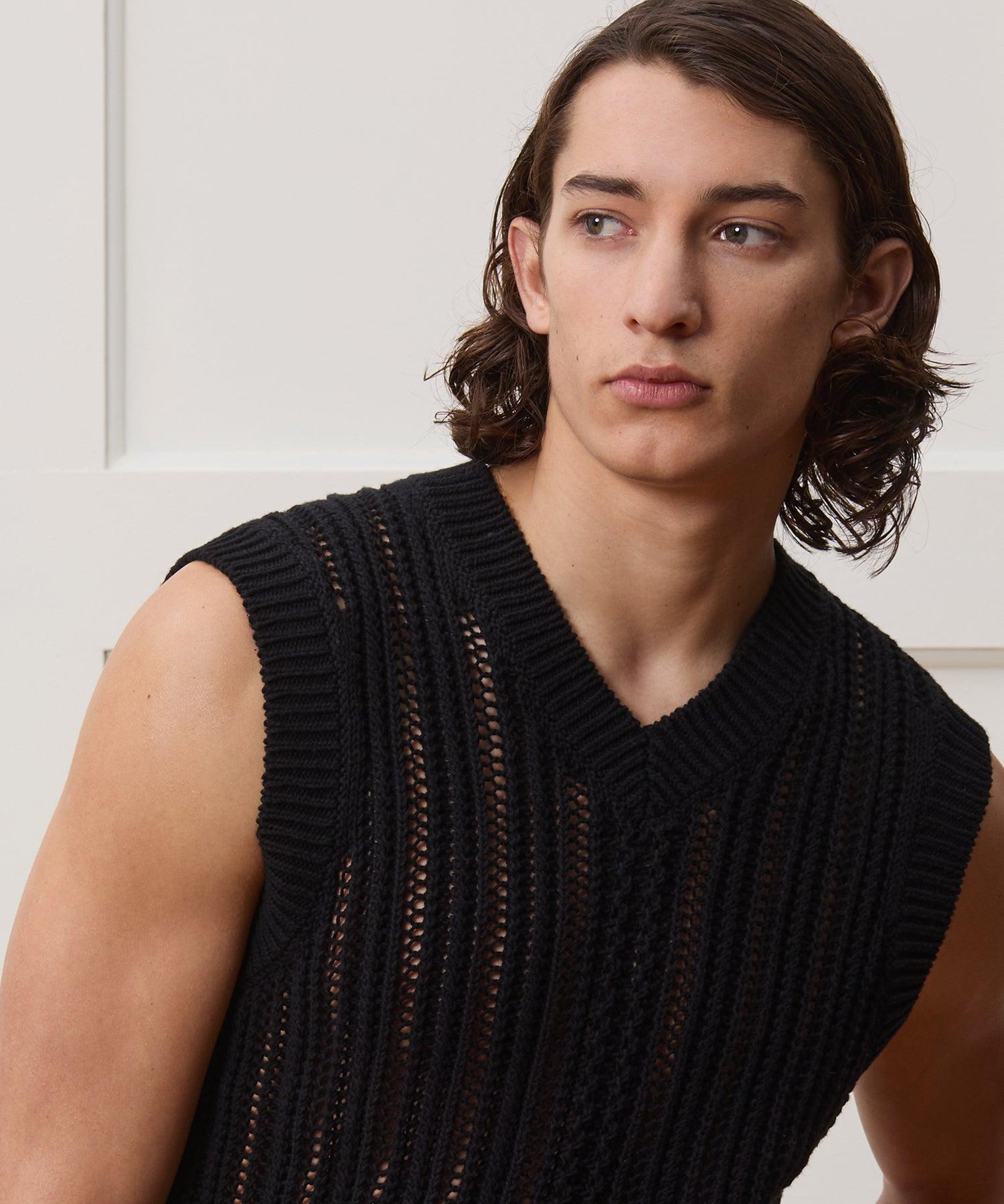 Open Stitch Sweater Vest Product Image