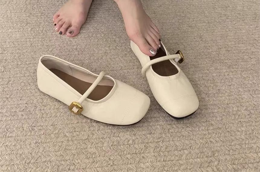 Square Toe Mary Jane Flats Product Image