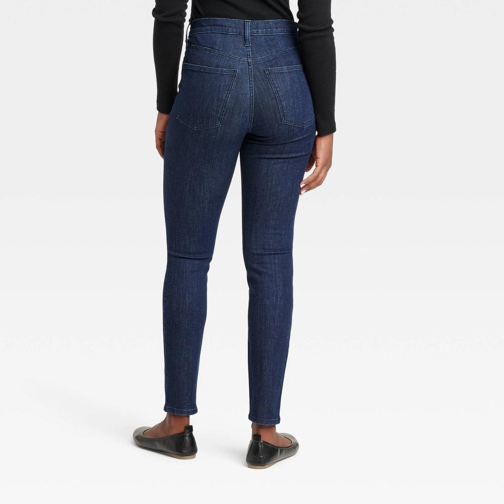 Womens High-Rise Skinny Jeans - Universal Thread Dark Blue 0 Product Image