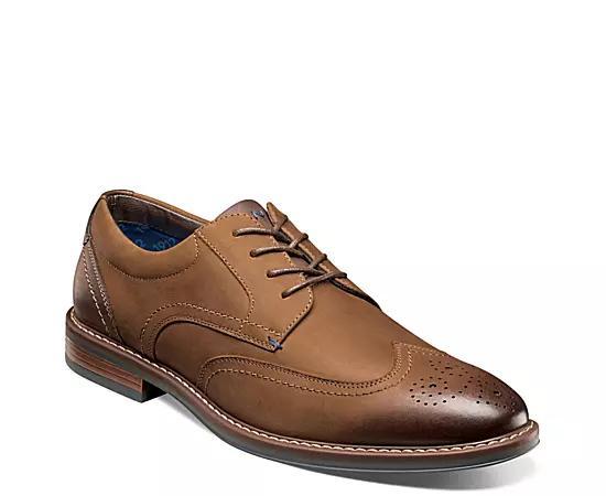 Nunn Bush® Centro Flex Men's Wingtip Toe Oxford Dress Shoes, Size: 9.5, Brown Product Image