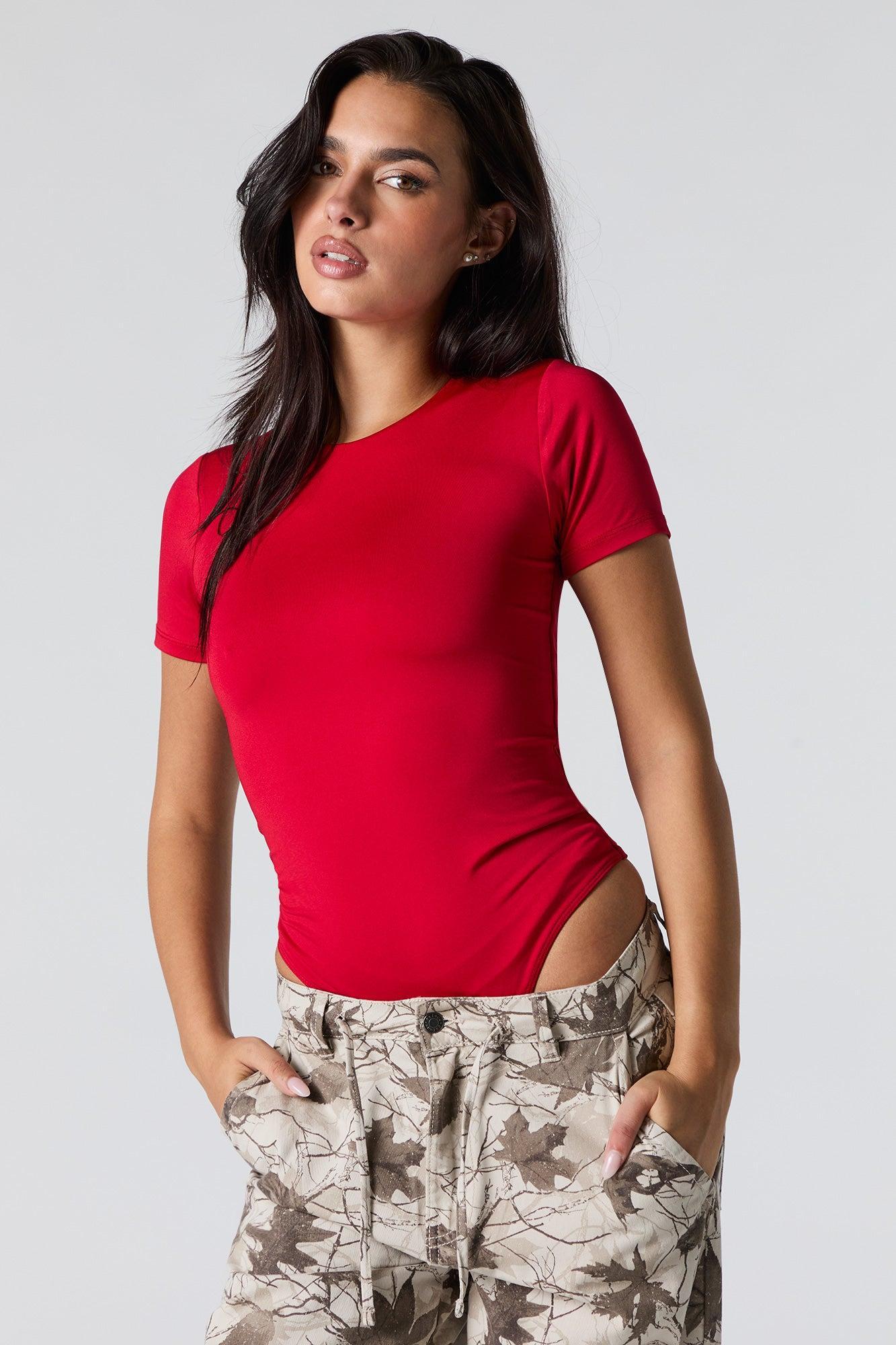 Contour Round Neck Short Sleeve Bodysuit Female Product Image