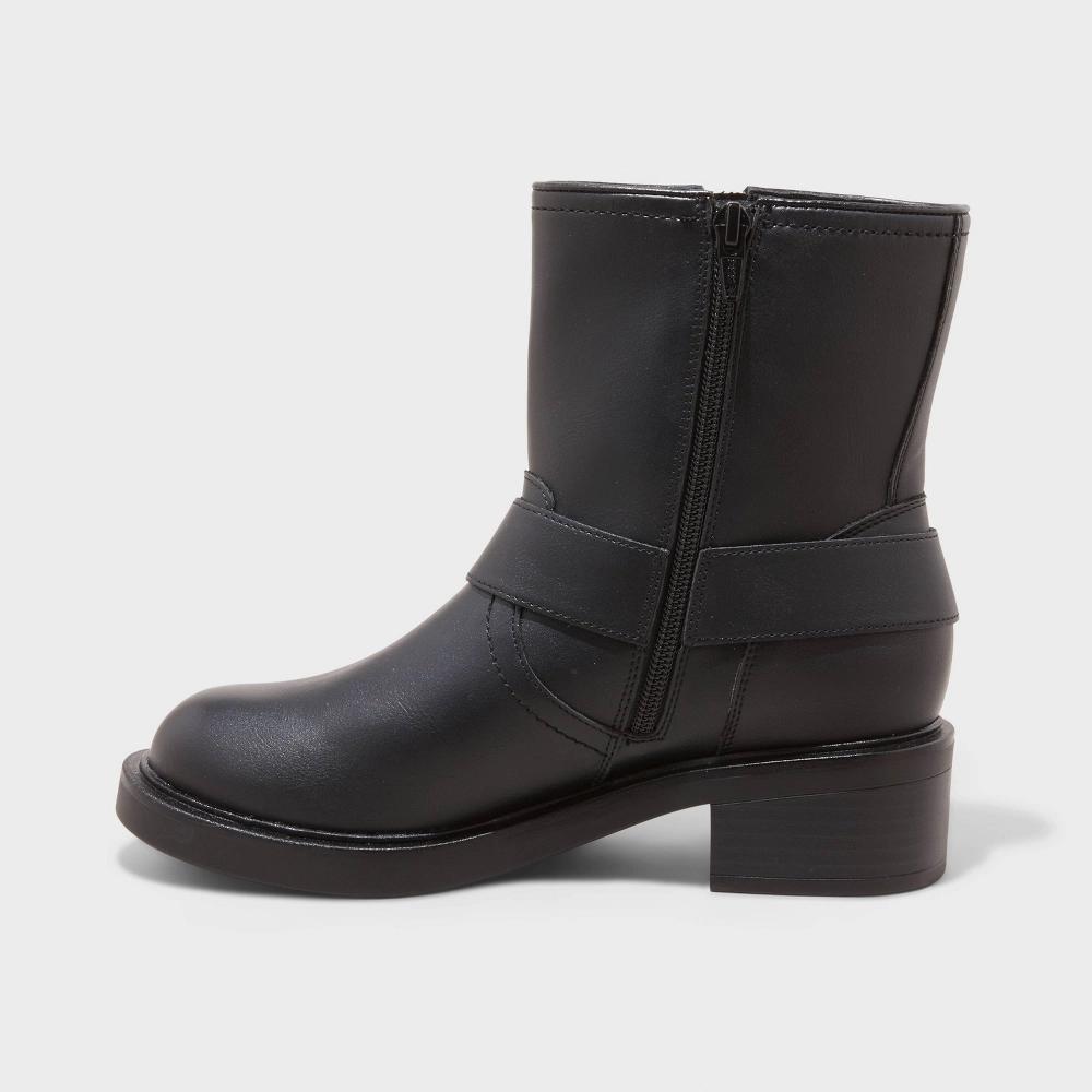 Womens Connor Harness Buckle Ankle Boots - Universal Thread Black 8.5 Product Image