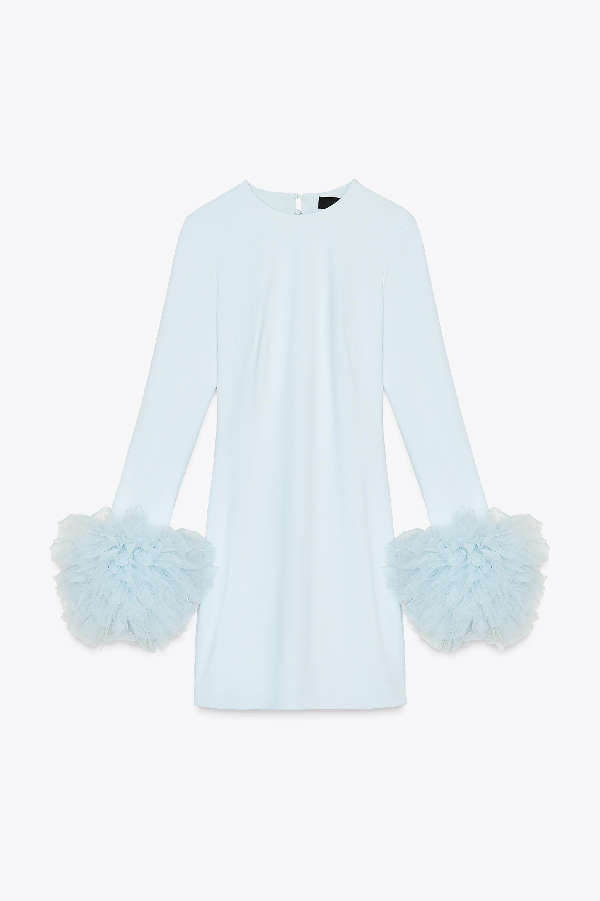 SHORT TULLE CUFF VOLUME DRESS Product Image