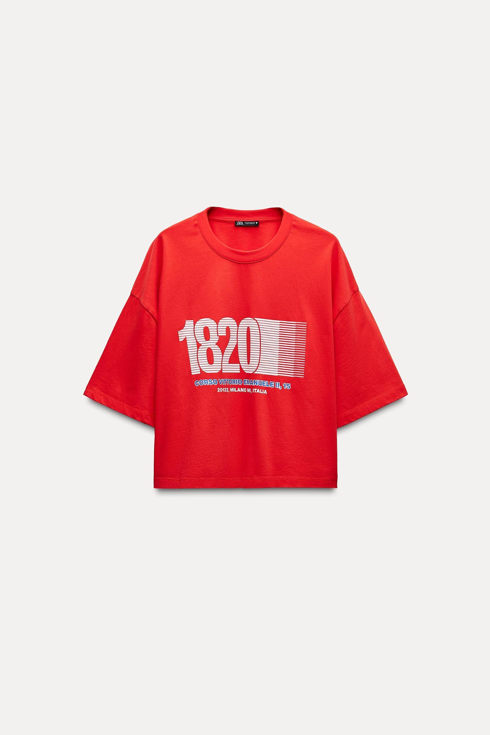 TEXT PRINT CROP TOP Product Image