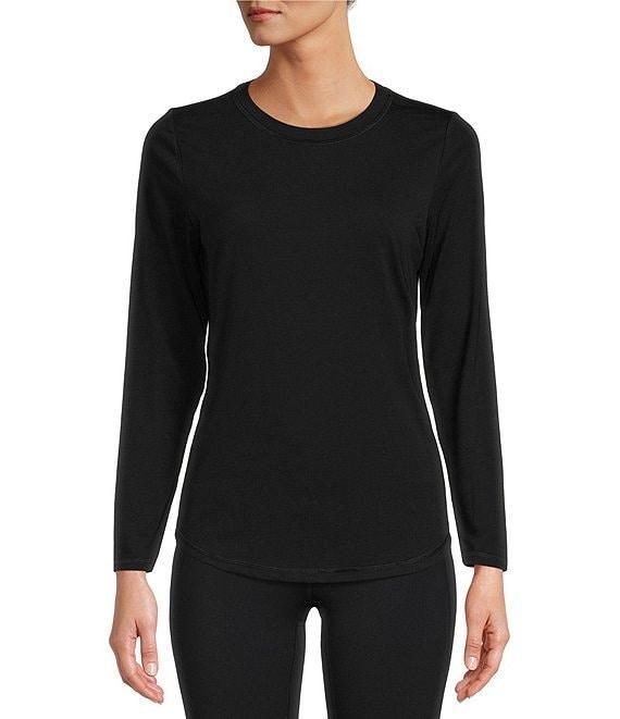 Antonio Melani Active At Ease Knit Crew Neck Long Sleeve Relaxed Fit Shirt Product Image