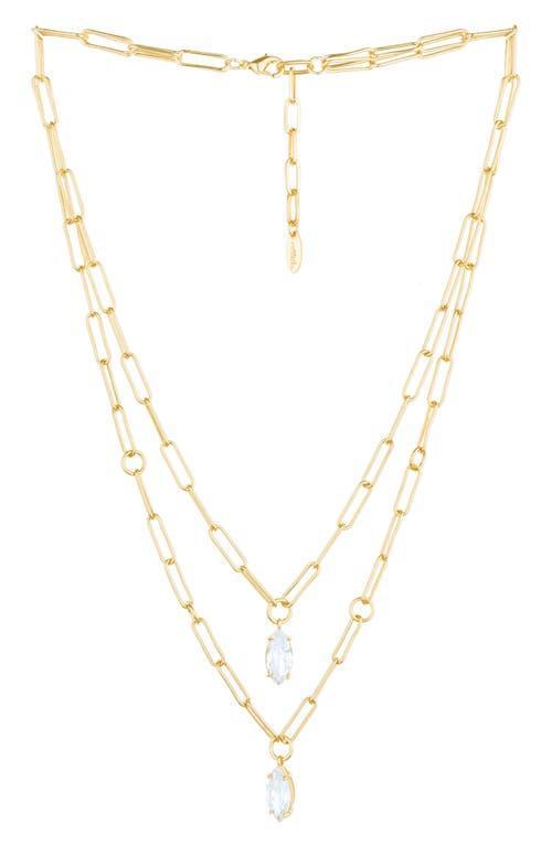 Ettika Double Layer Crystal Pendant Necklace, 18-20 Product Image