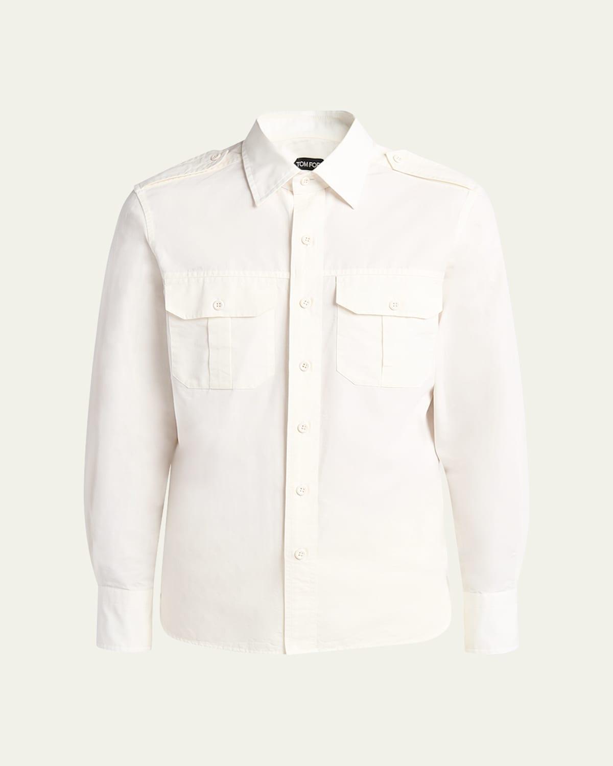 Mens Cotton-Silk Poplin Western Shirt Product Image