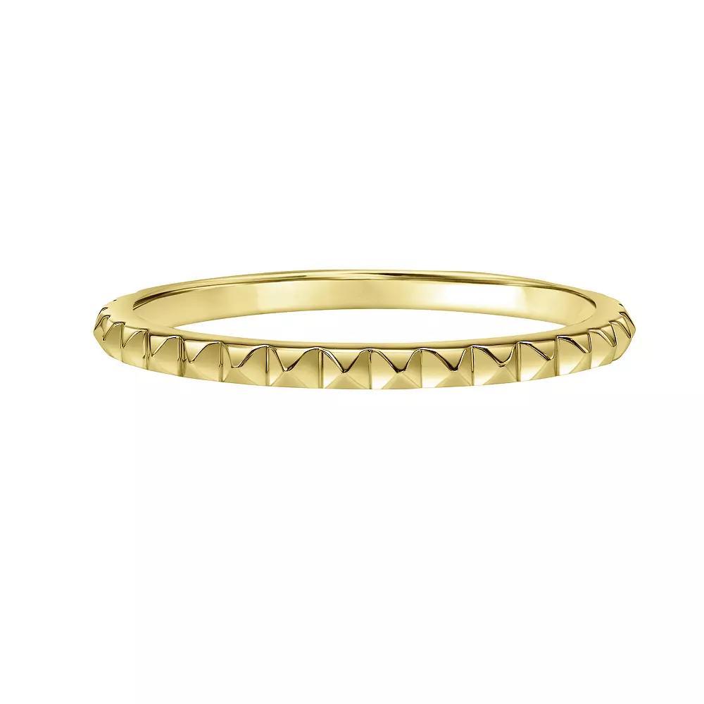 Sterling Silver Pyramid Beaded Stacking Ring, Women's, Size: 5, Gold Tone Product Image