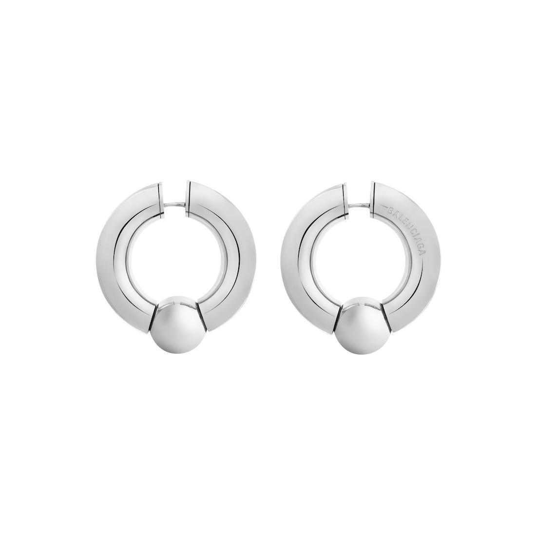 Mega Earrings  in Silver Product Image