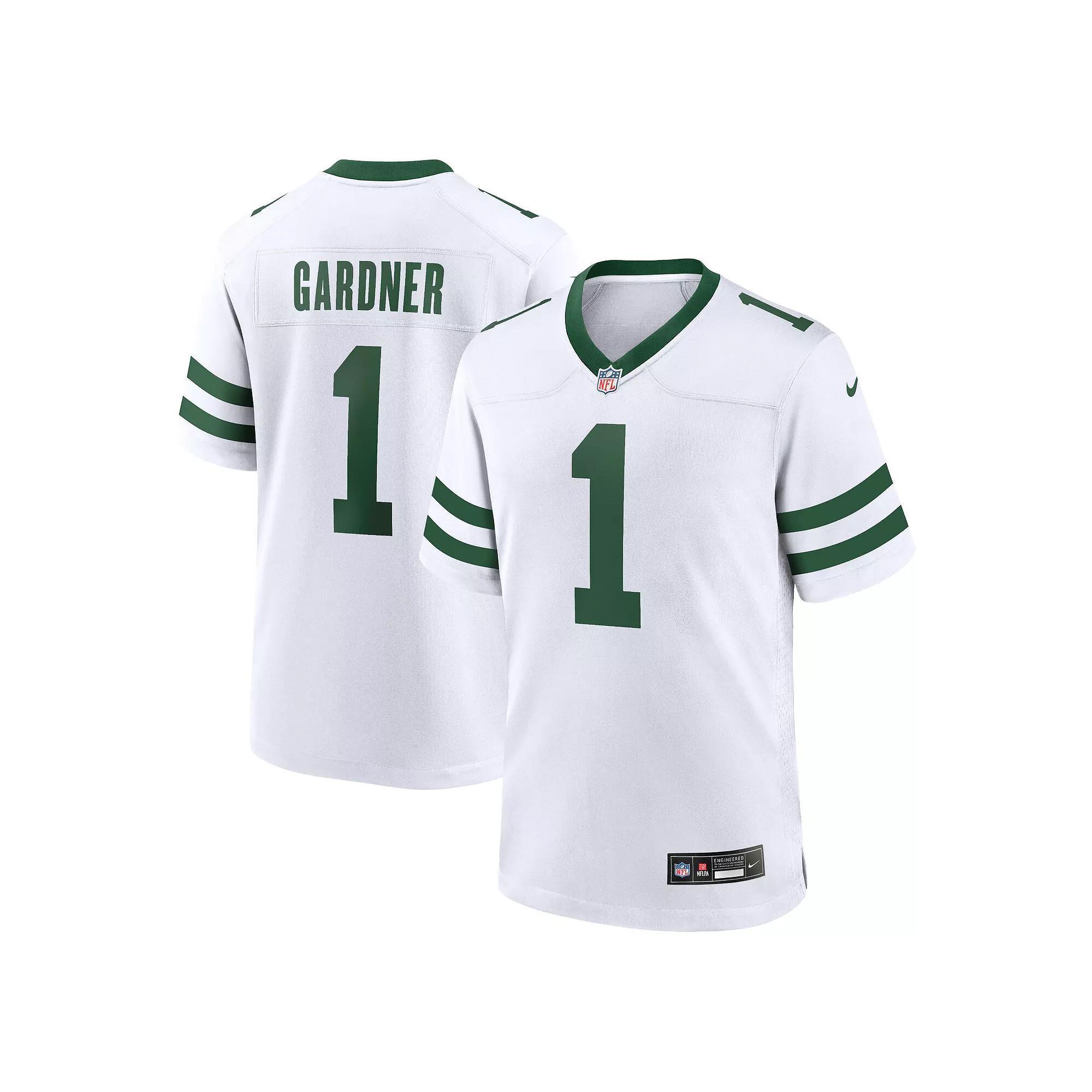 Men's Nike Ahmad Sauce Gardner Legacy White New York Jets Game Jersey, Size: Medium Product Image