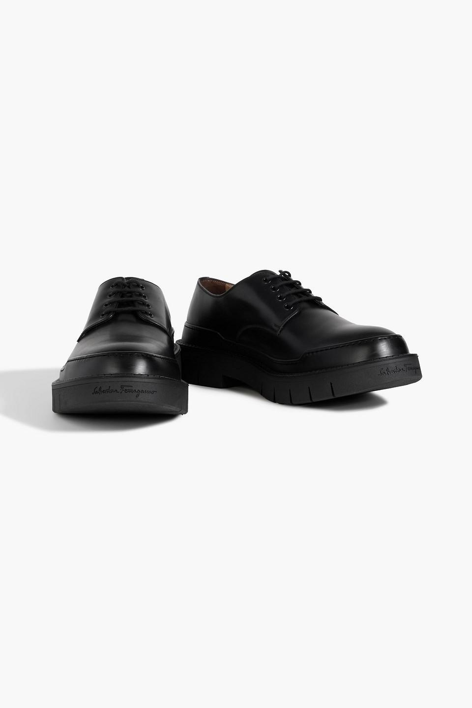 FERRAGAMO Man Lace-up Shoes Black Size 9 Calfskin Product Image