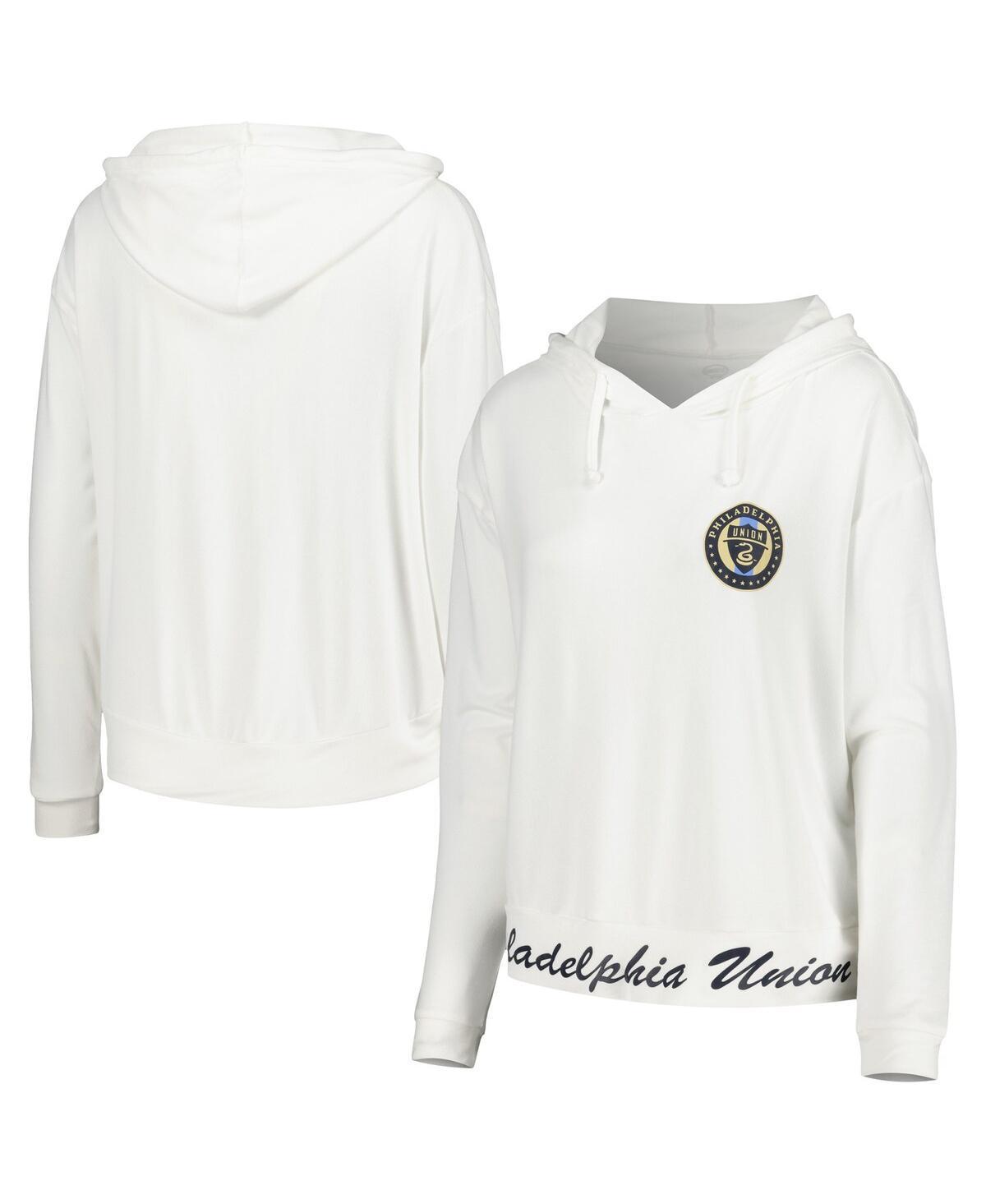 Women's Concepts Sport White Philadelphia Union Accord Hoodie Long Sleeve Top, Size: XL, Uni White Product Image