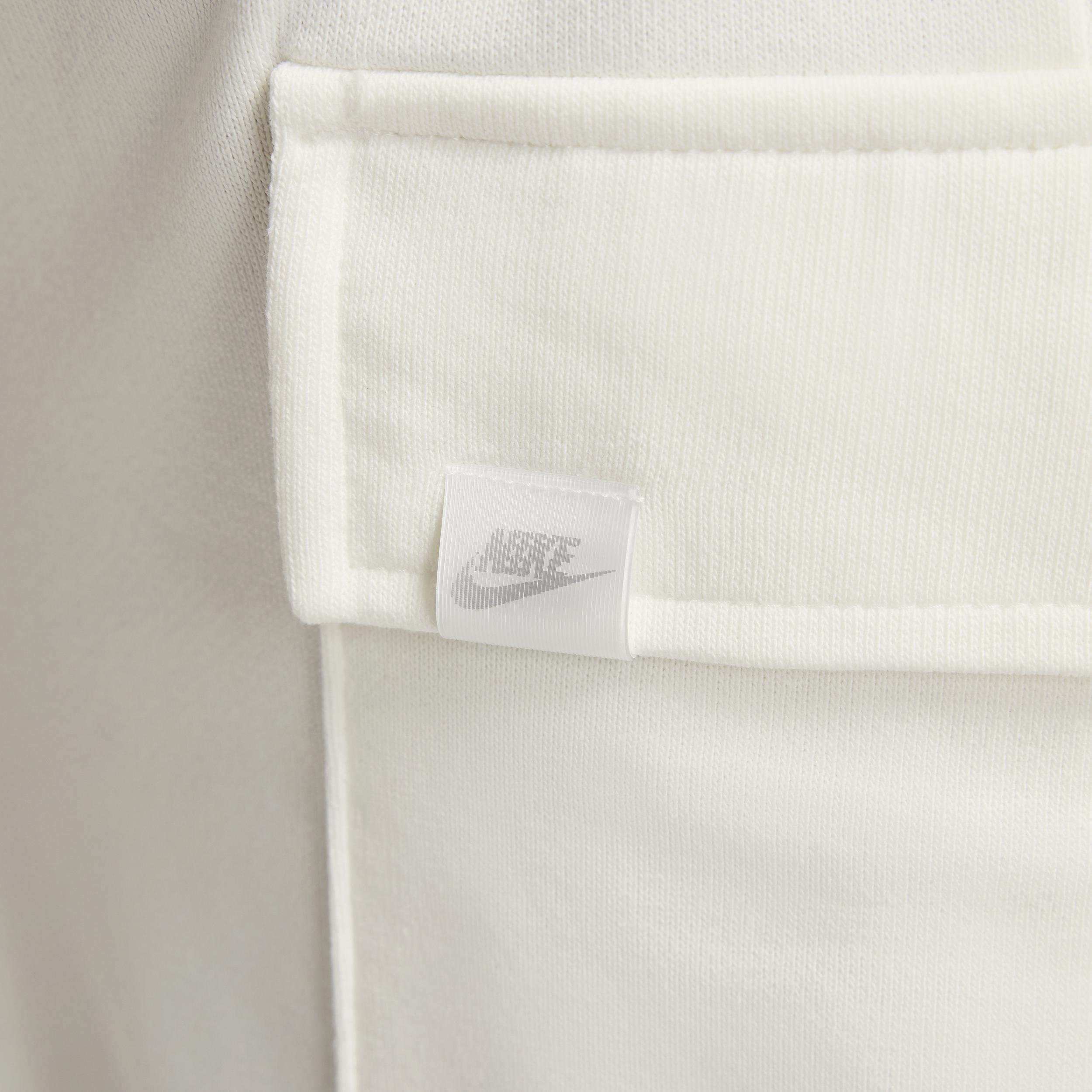 Nike Kids' Dri-FIT Oversize French Terry Cargo Sweatpants in Sail at Nordstrom, Size Xs Product Image
