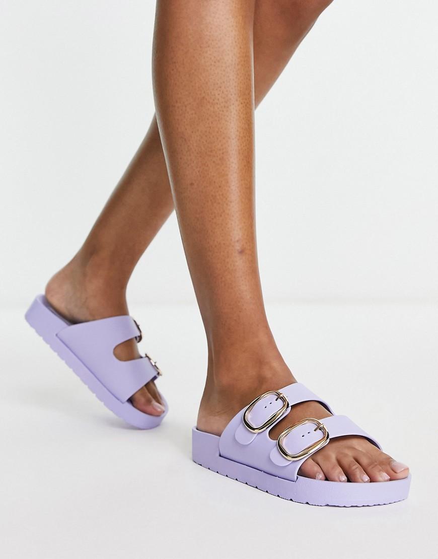 London Rebel double buckle footbed sandals Product Image