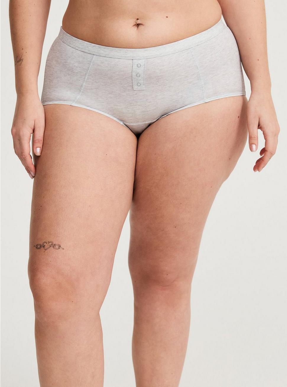 Mid-Rise Boyshort Panty with Placket Product Image