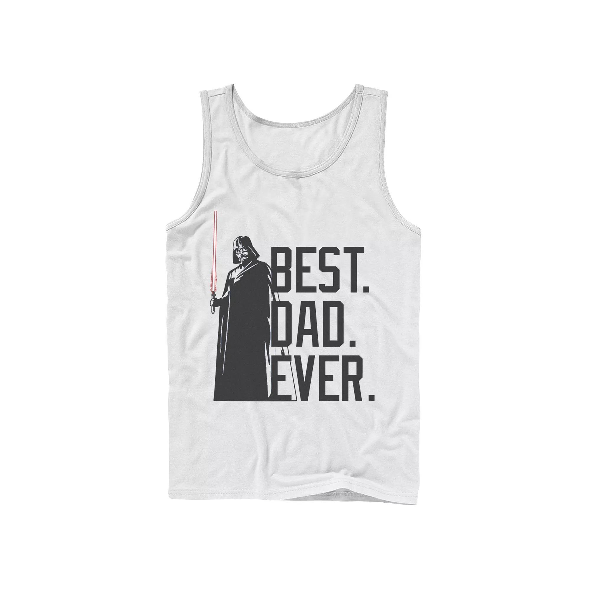 Men's Star Wars Darth Vader "Best Dad Ever" Tank Top, Size: Large, White Product Image