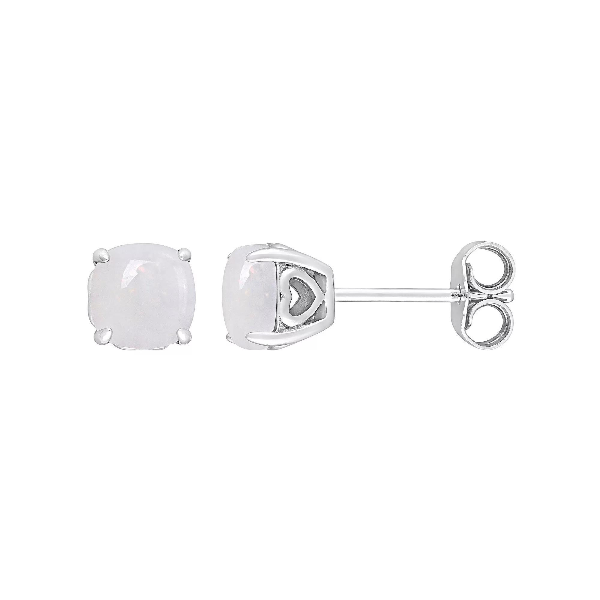 Stella Grace Sterling Silver & Gemstone Stud Earrings, Womens, White Product Image
