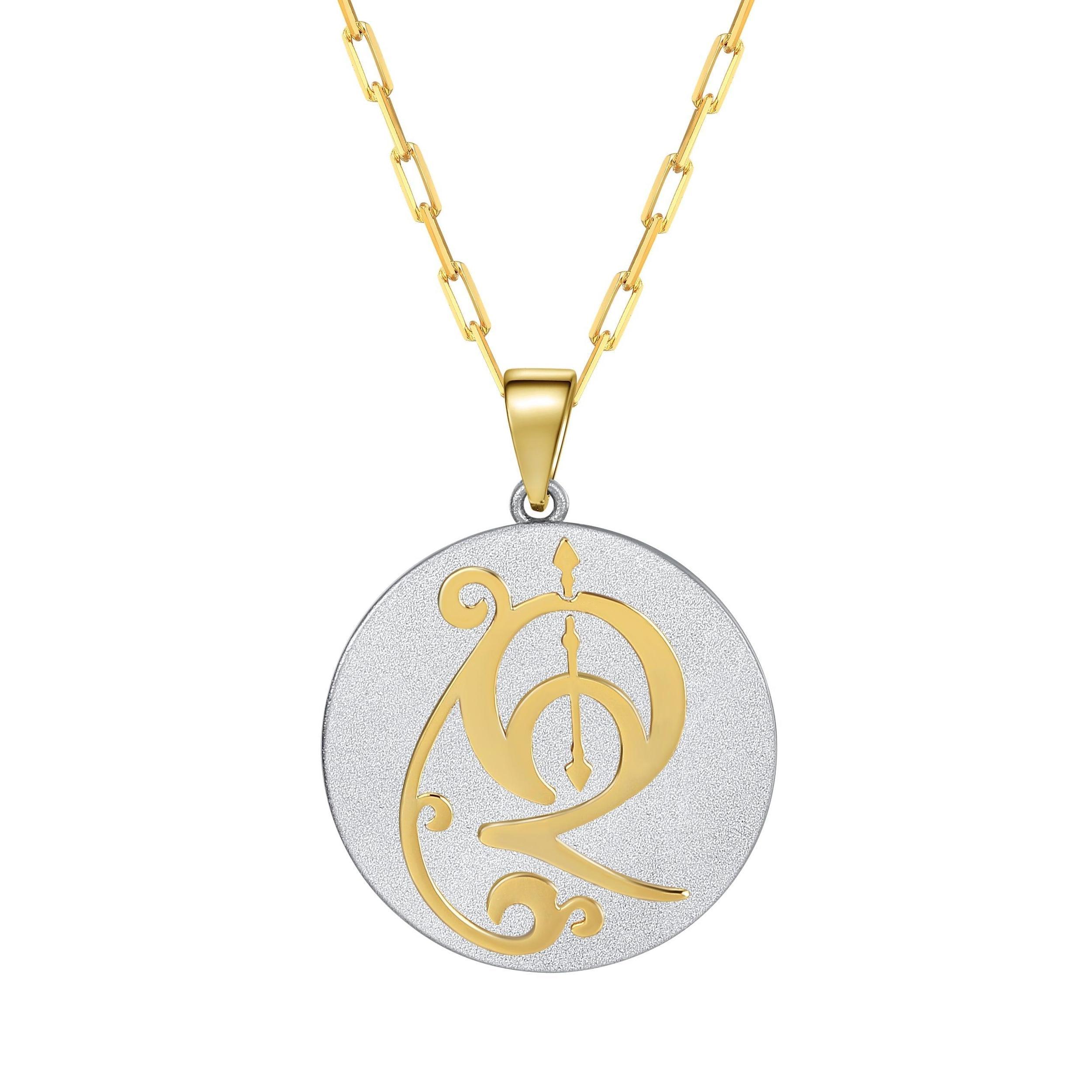 Saints & Saviors Fancy Initial F Pendant Necklace Product Image