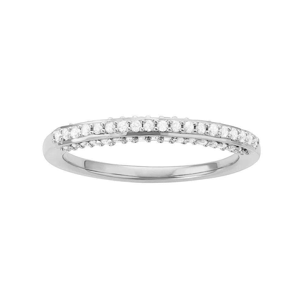 Sterling Silver 1/3 Carat T.W. Diamond Wedding Ring, Women's, Size: 9, White Product Image
