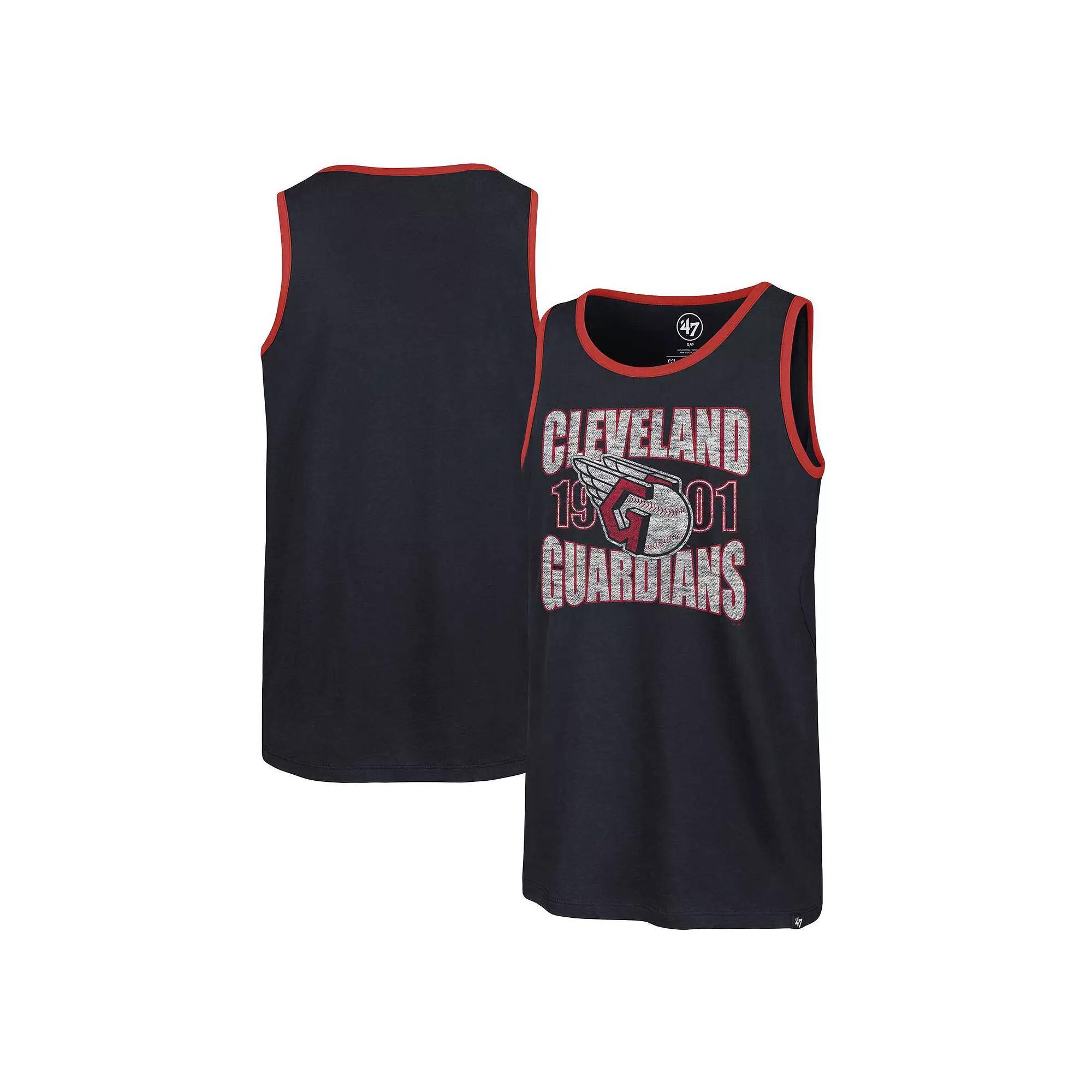 Men's '47 Navy Cleveland Guardians Upload Franklin Tank Top, Size: Small, Grd Blue Product Image