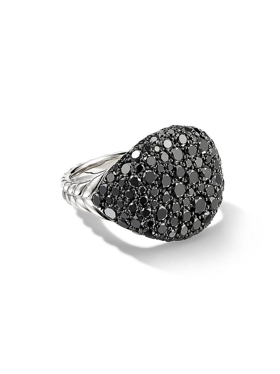 Womens Chevron Pinky Ring in 18K White Gold Product Image
