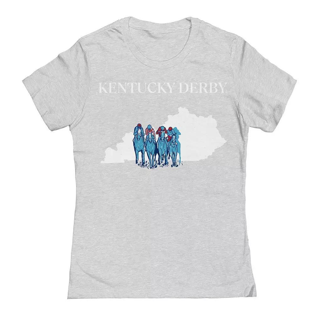 Juniors' Horizontal Logo Kentucky Derby Graphic T-Shirt, Women's, Size: XL, Grey Gray Product Image