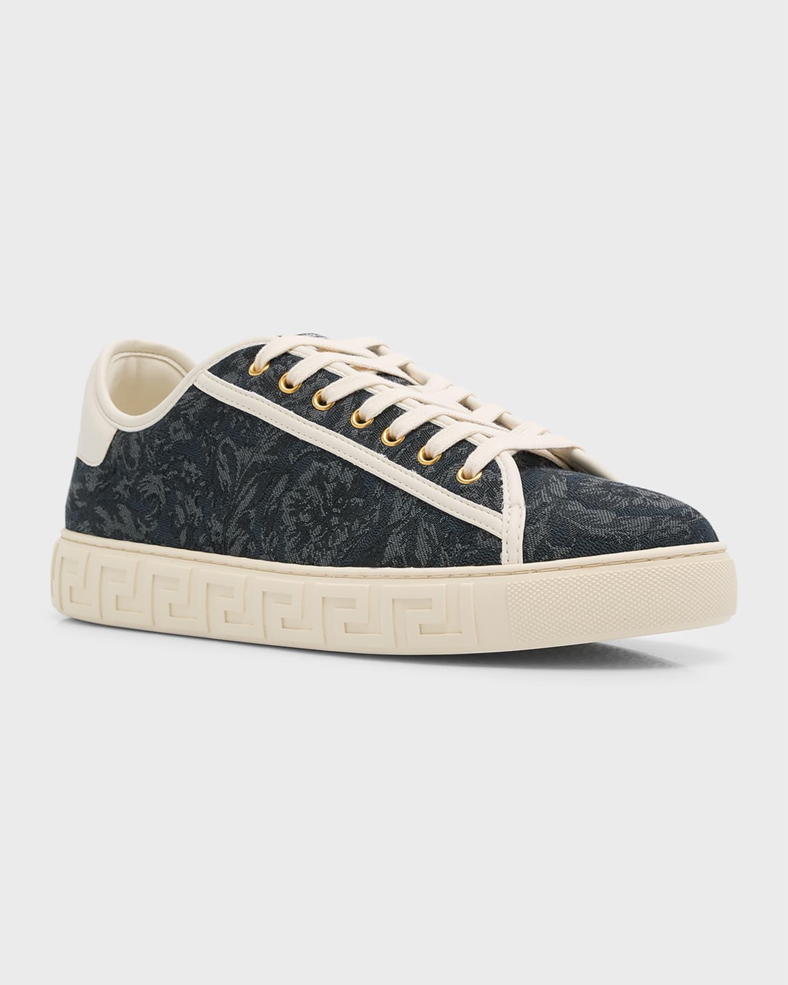 Men's La Greca Baroque Canvas Low-Top Sneakers Product Image