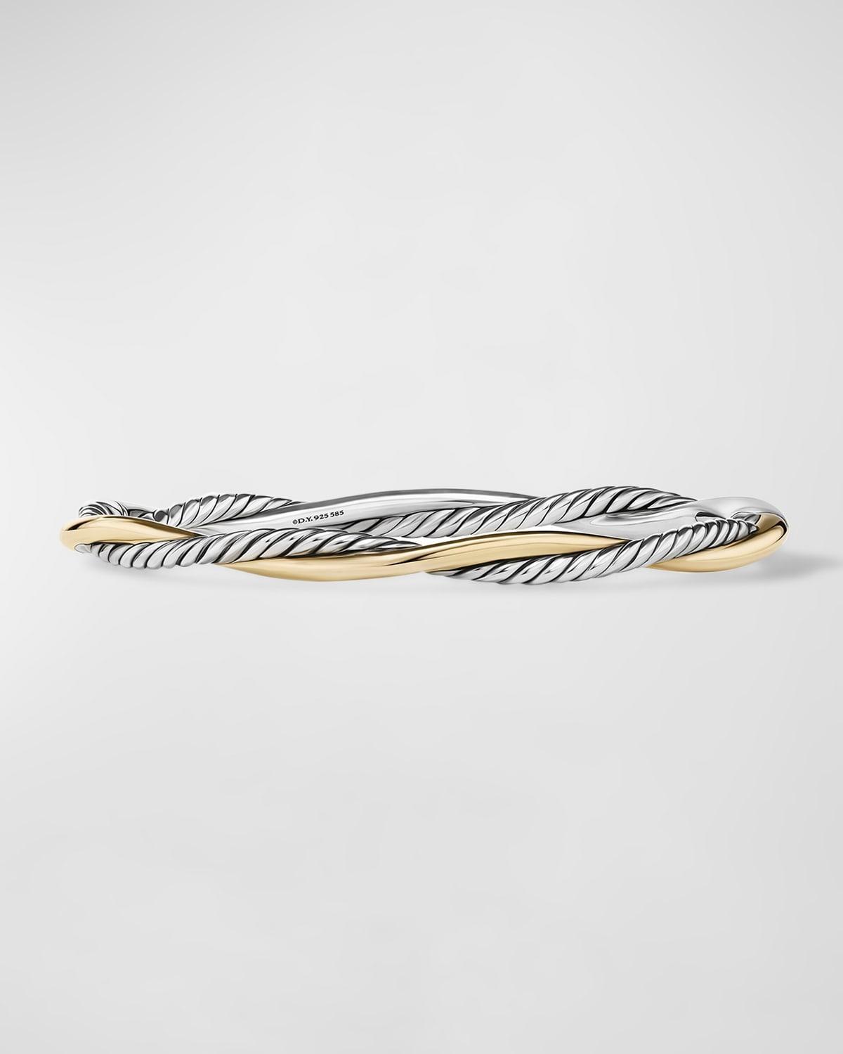 David Yurman Petite Infinity Bracelet in Sterling Silver with 14K Yellow Gold Product Image