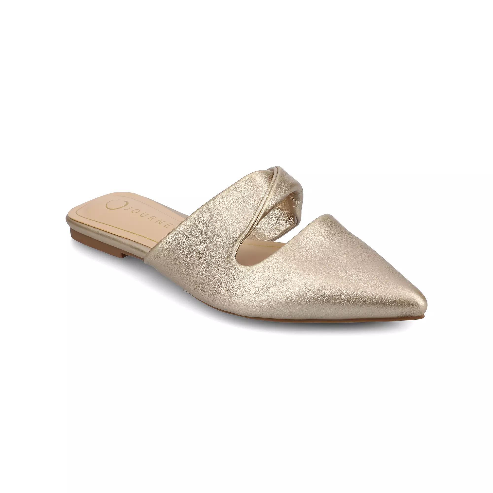 Journee Enniss Womens Mule Flats Beige Product Image