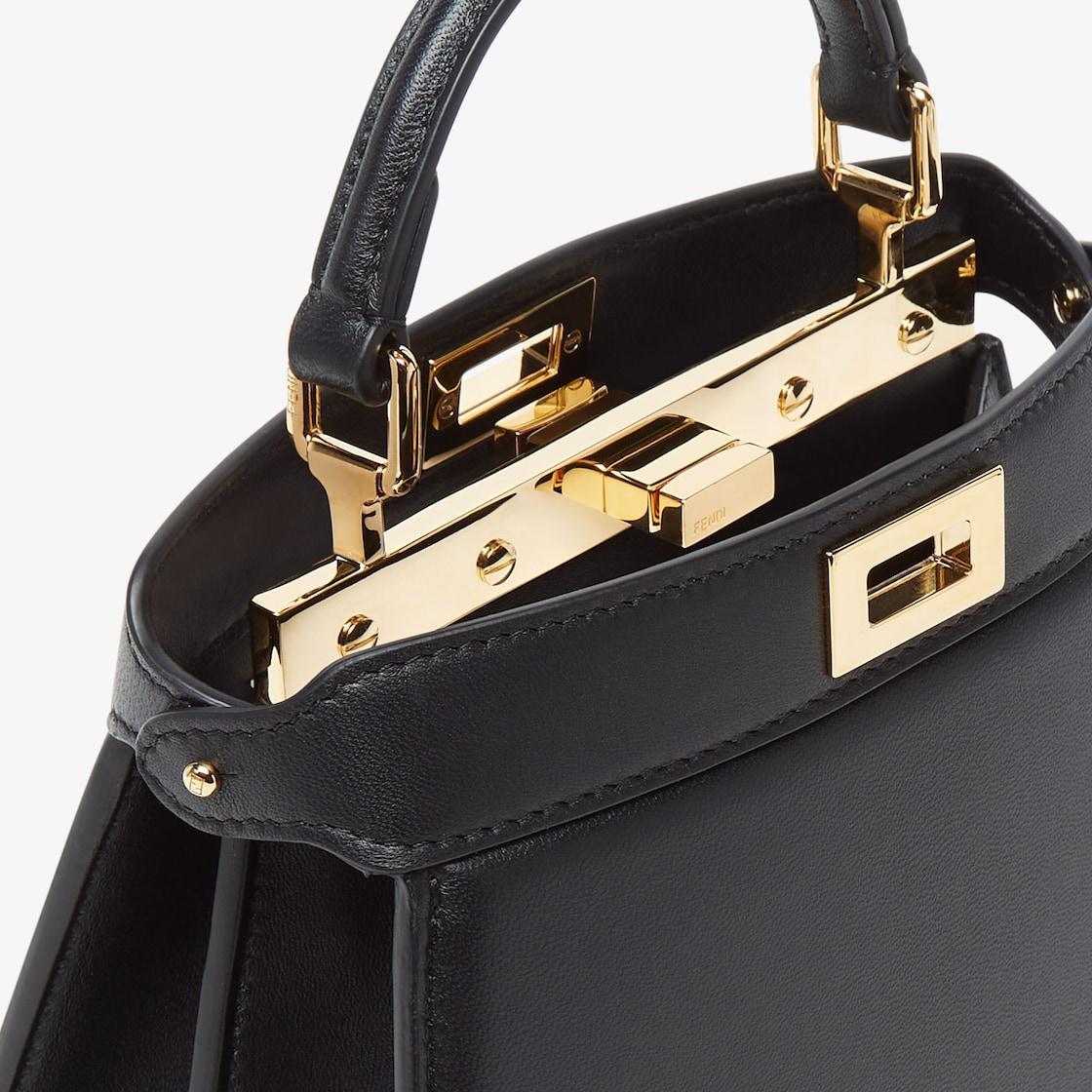 Peekaboo ISeeU PetiteBlack padded nappa leather bag Product Image