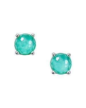 Ippolita Sterling Silver Rock Candy Bronze Turquoise Composite & Rock Crystal Doublet Stud Earrings Product Image