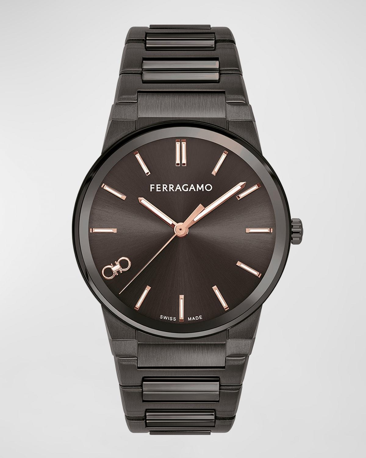 Mens Infinity Sapphire IP Gunmetal-Plated Stainless Steel Bracelet Watch/41MM Product Image