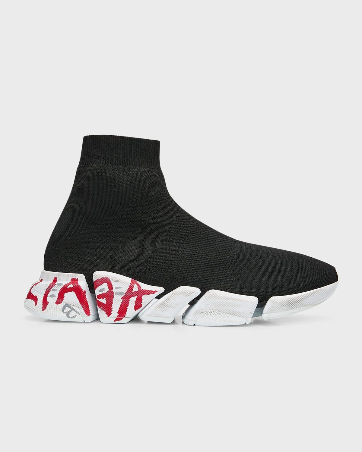 Mens Speed 2.0 Graffiti Recycled Knit Sneakers Product Image