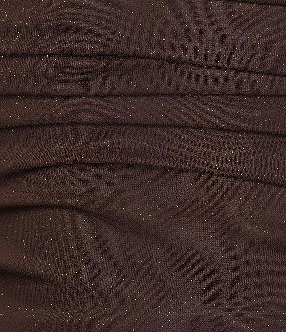 Jump One Shoulder Glitter Ruched Dress Product Image