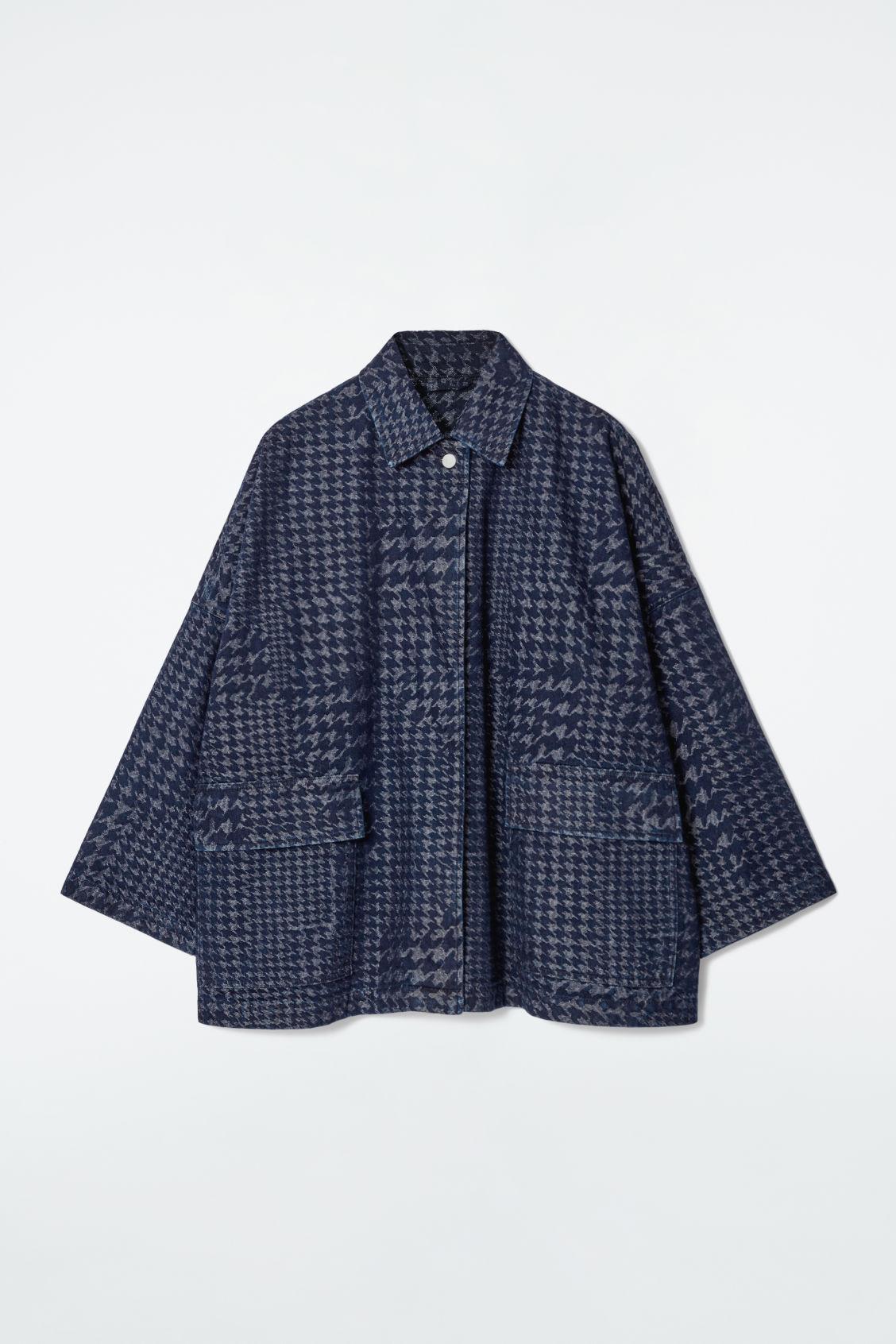 HOUNDSTOOTH-JACQUARD DENIM JACKET Product Image