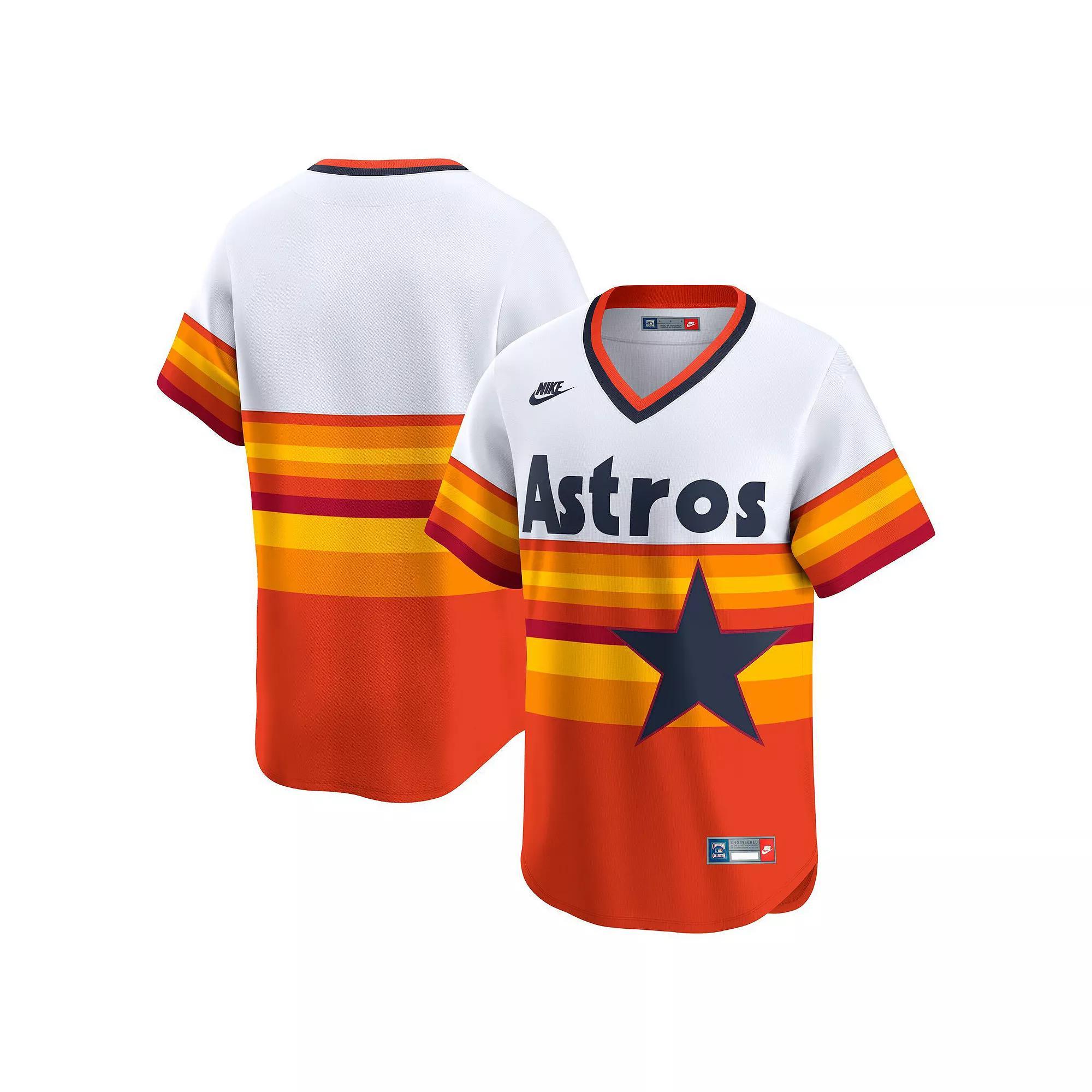 Men's Nike Cream Houston Astros Throwback Cooperstown Collection Limited Jersey, Size: Medium, Beige Product Image